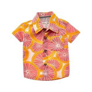 Sovereign Code Frenzy Button-Down Shirt, Orange